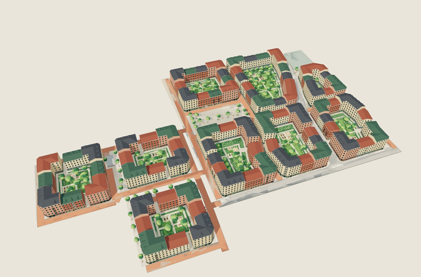 Preview of the interactive Carlton neighborhood model.